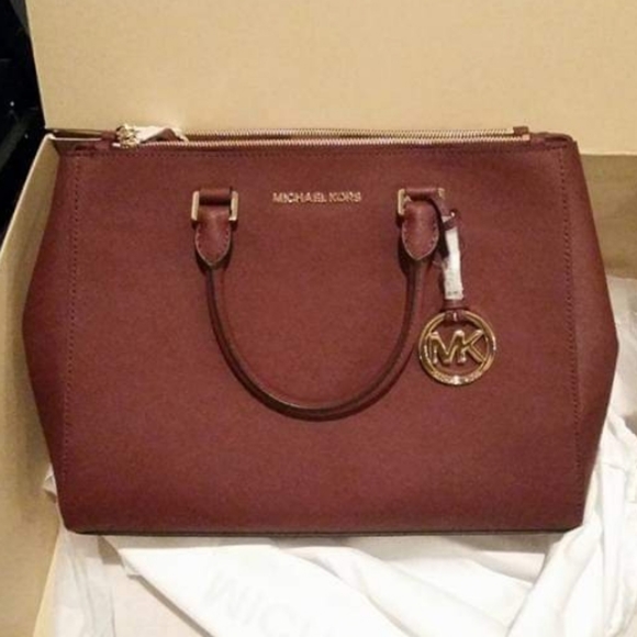 Michael Kors Burgundy Purse - Picture 2 of 2